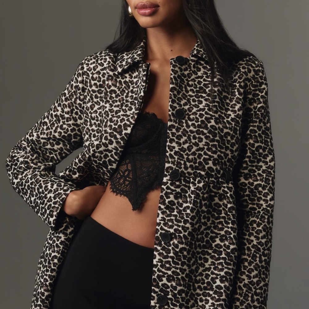 Maeve Leopard Babydoll Jacket